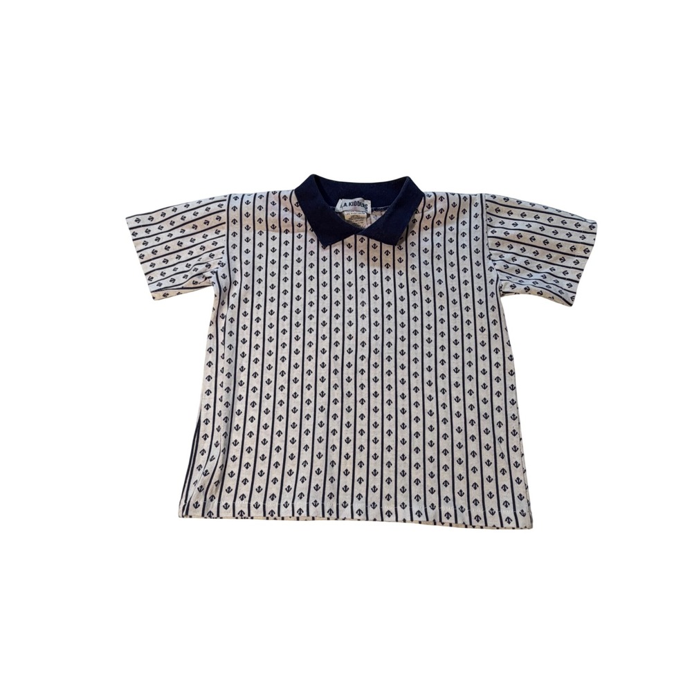 Y2K L.A. Kidders Boys Vintage 3 Piece Nautical Set Cardigan Polo Pants Navy 4T - Picture 5 of 14